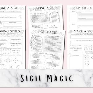 Sigil Magic & Worksheets, Printable Grimoire Pages