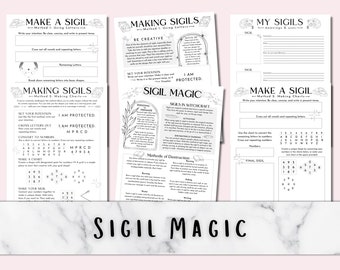 Sigil Magic & Worksheets, Printable Grimoire Pages