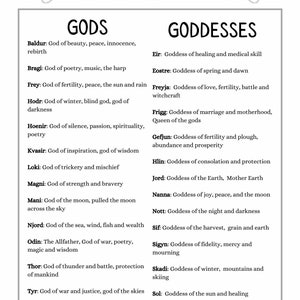 Gods and Goddesses Cheat Sheet, Grimoire Pages image 7