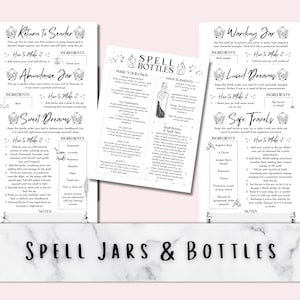 Spell Bottles & Jars Digital Grimoire Pages