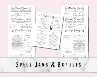 Spell Bottles & Jars Digital Grimoire Pages