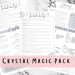 Crystal Magic Printable Grimoire Pages