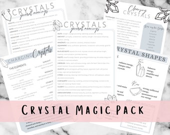 Pages imprimables du grimoire Crystal Magic