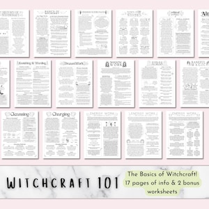 Witchcraft 101, Basics of Witchcraft Printable Grimoire BOS Pages