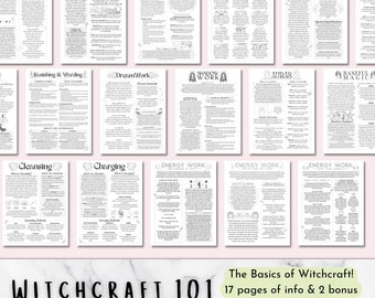 Witchcraft 101, Basics of Witchcraft Printable Grimoire BOS Pages