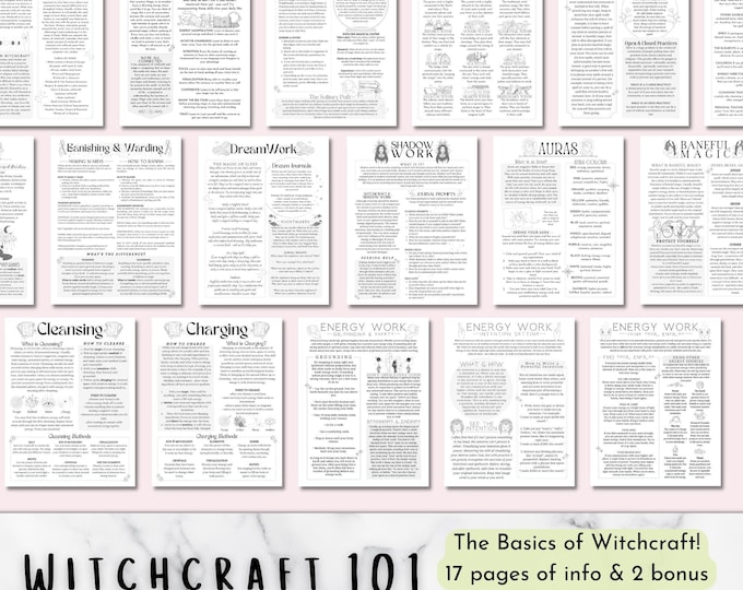 Basics of Witchcraft 2.0, Printable Grimoire Pages - Etsy Canada
