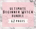 ULTIMATE Beginner Witch Bundle, 62 Printable Grimoire Pages 
