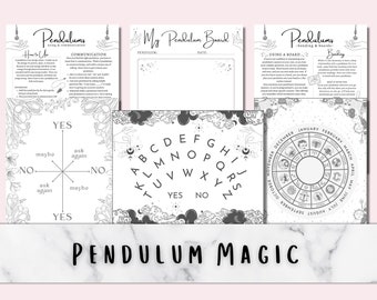 Pendulums and Charts Printable Grimoire Pages