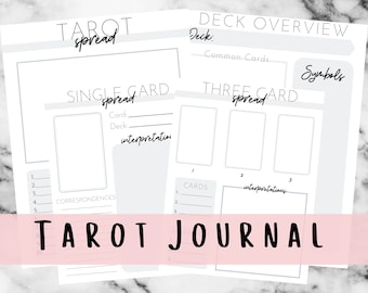 Simple Tarot Journal, Printable Journal Pages
