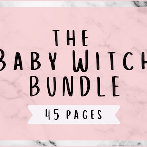 Baby Witch Bundle, Printable Grimoire Pages