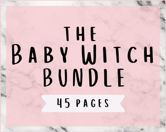 Baby Witch Bundle, Printable Grimoire Pages