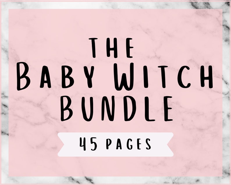 Baby Witch Bundle, Printable Grimoire Pages 