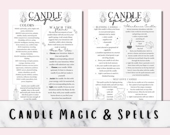 Candle Magic Printable Grimoire Pages, BOS Pages