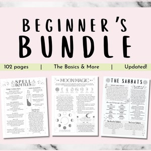 Beginner Witch Bundle, Digital Grimoire Pages