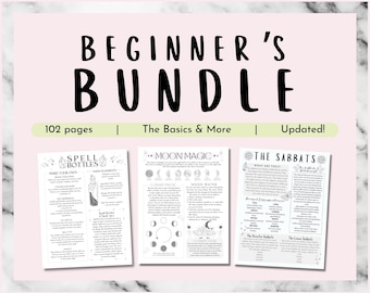Beginner Witch Bundle, Digital Grimoire Pages