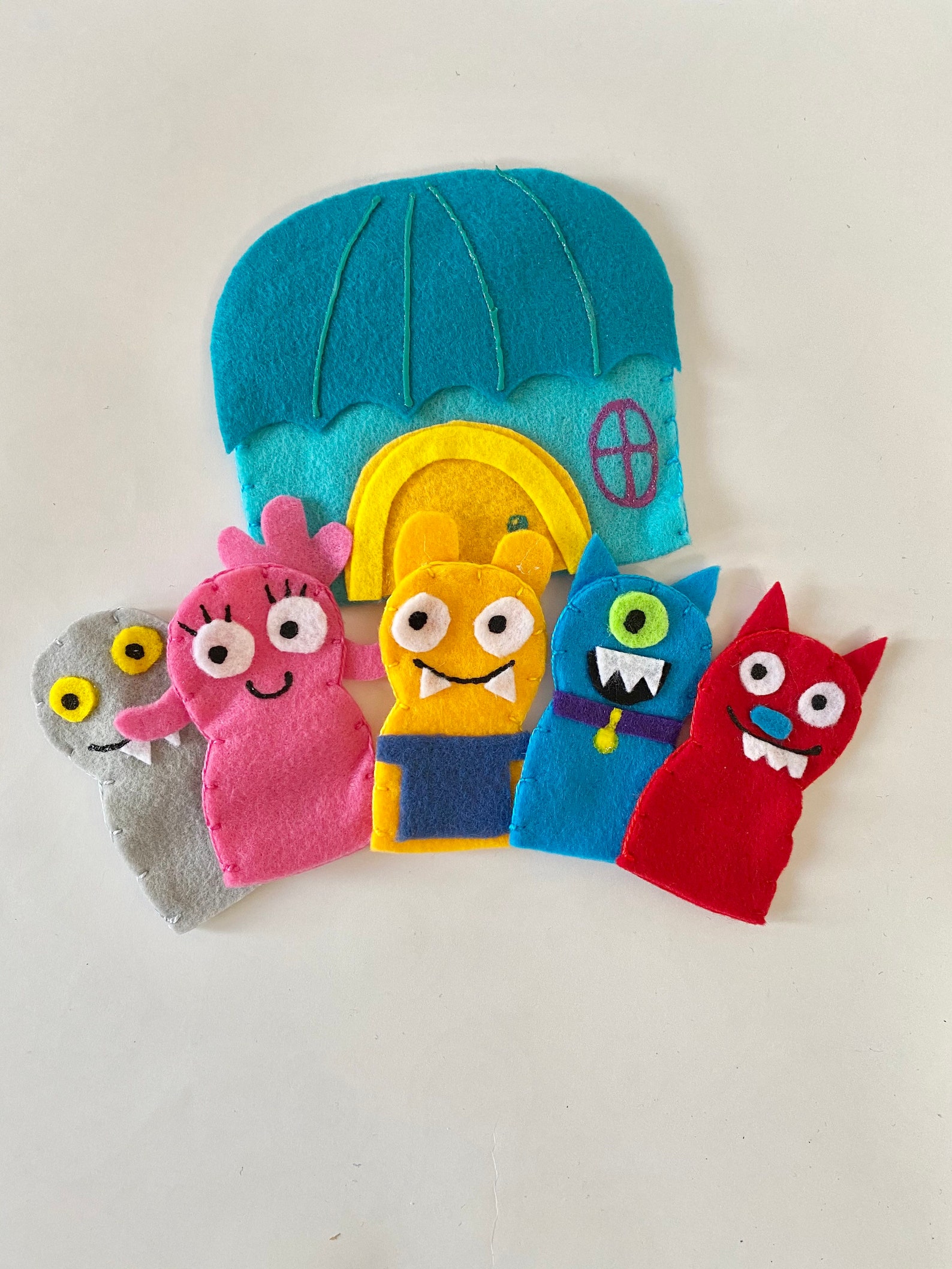 Ugly Dolls Finger Puppet Set Felt Story Nursery Rhyme Etsy España