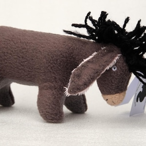 Sweet little plushy Eeyore, stuffed animals, felt animals, plushed donkey, stuffed Eeyore