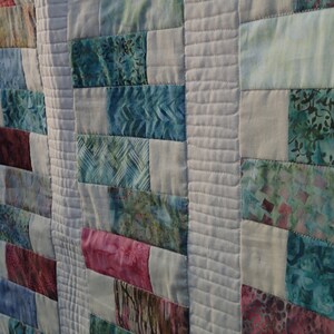 Modern Quilt - Tidepool Batiks - Lap Quilt - Modern Baby Quilt