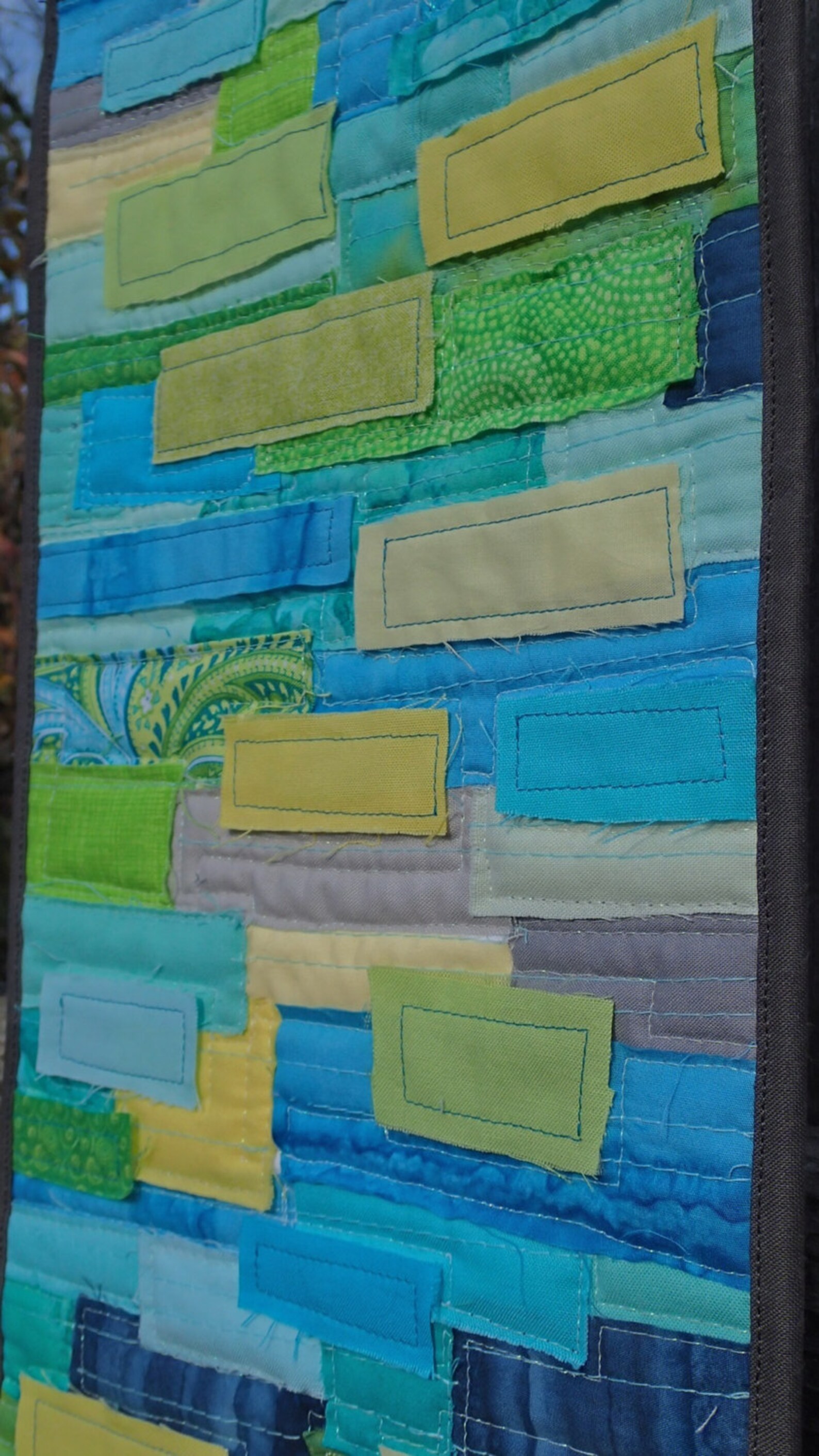 Modern art quilt wall hanging Etsy