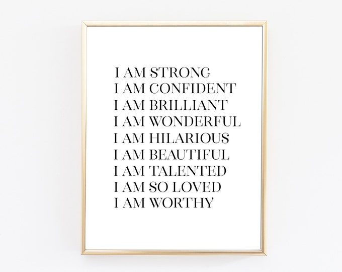 Inspirational Quotes Teen Bedroom Decor Boys Room Girls Room Quote Prints Affirmations ...