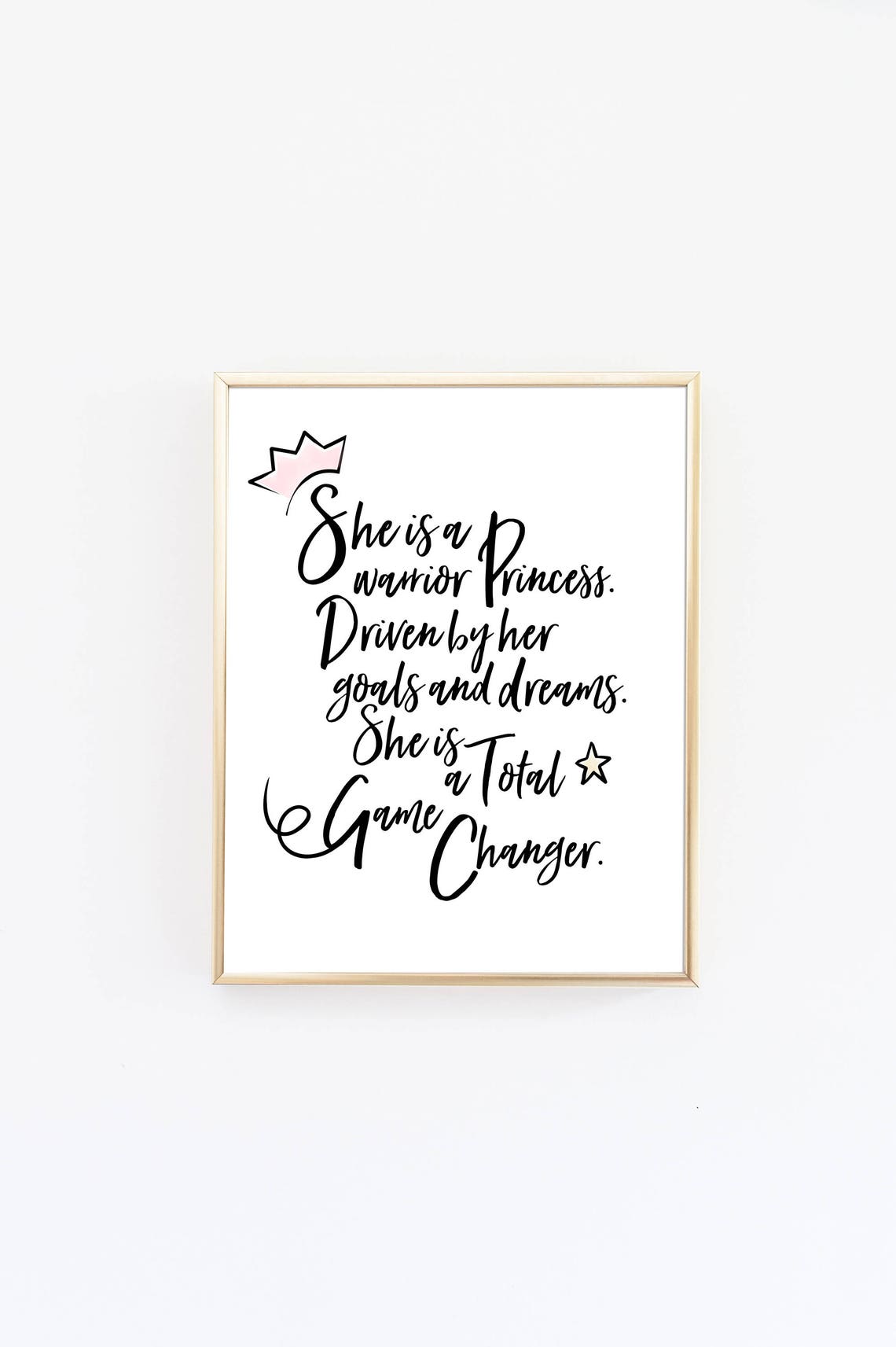 She is a Warrior Art Print Inspirational Quotes Female Etsy Ireland