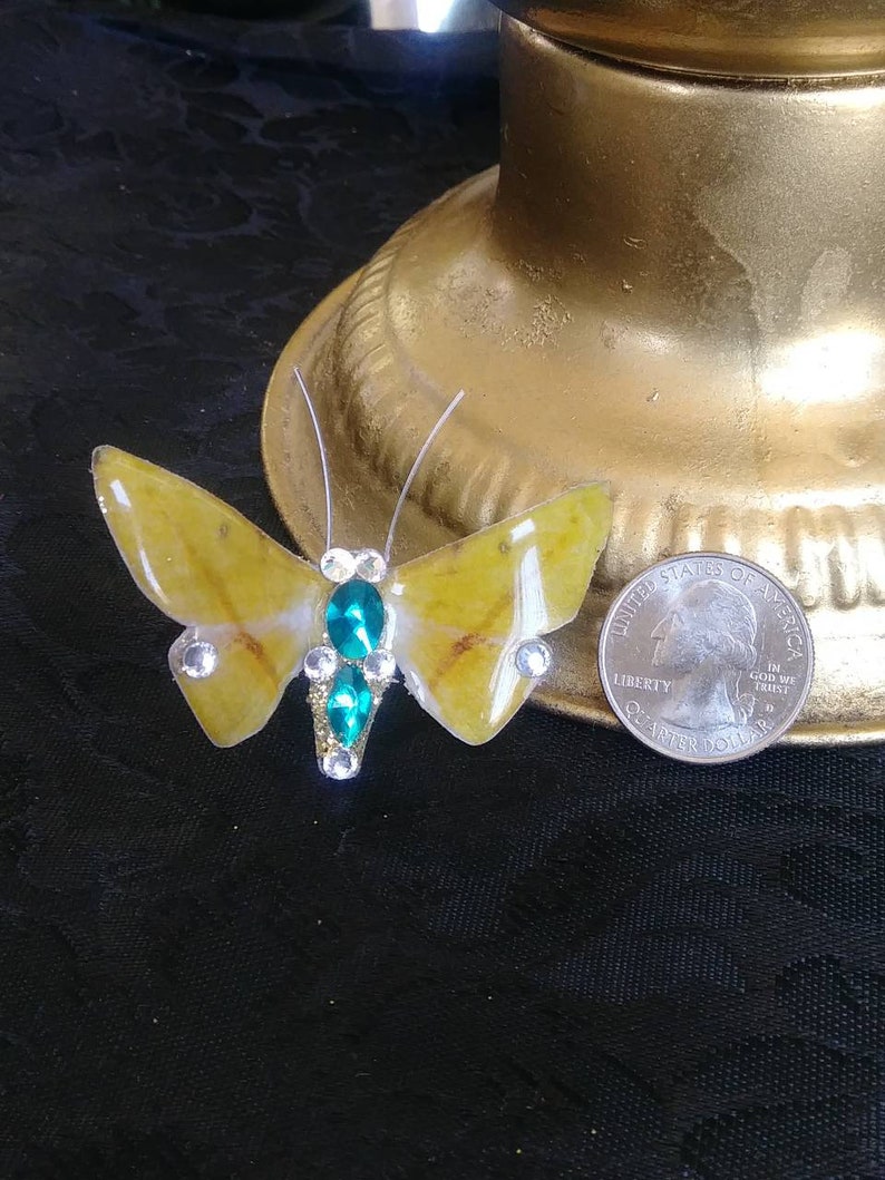 Resin Ring Yellow Butterfly Oversized Ring Boho Ring Butterfly Ring Metal Jewelry Adjustable Ring Butterfly Jewelry