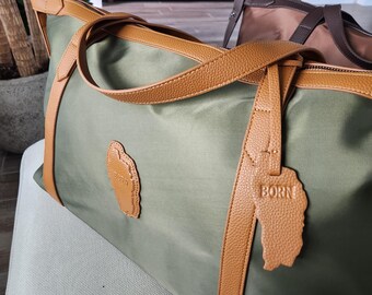 Born Dominica 100% Vegan Leather Unisex Duffle Bag with Born Hang Tag