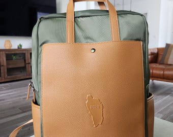 Born Dominica 100% Vegan Leather Unisex Bag Pack with Born Hang Tag