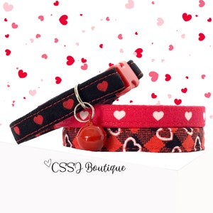 Valentine's Day / Holiday / Hearts / Love Pet Collars - Express Your Love with Many Designs- Small Dog & Cat Collars - 7-12”,9"-15"