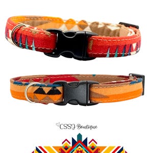 Southwest Style/ Navajo Inspired/ Ethnic Elegance/Unique/ Native - Small Dog & Cat Collars - 7-12”,9"-15"