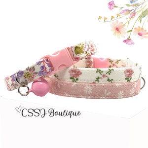 Frühling / Saison / Sommer / Vintage / Garten / Modern / Natur / Blumen - Kleine Hunde- und Katzenhalsbänder - 18-32 cm, 9-15 Zoll - MEHRERE DESIGNS