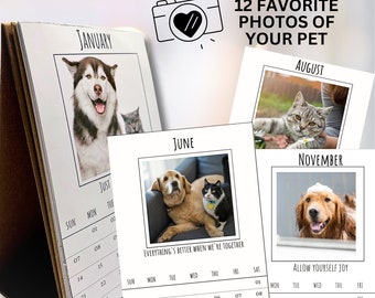 Personalized Photo Calendar Easel  | Custom | Photo desk 2024