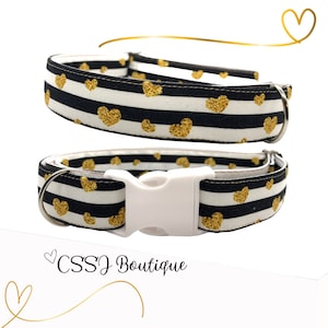 Valentine's Day / Holiday / Hearts/ Love - Medium & Large Dog Collars - 3/4” or 1” wide -