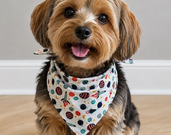 Pet Bandana/ Space/Rocket/ Planets /Tie Back Dog Scarf / Custom