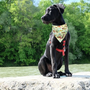 Camping / Hiking / Campfire / Woods / Forest / Mobile Home / RV Tie & Snap- Medium and Large Dog Bandanas