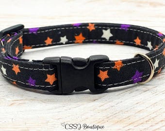 Halloween / Spooky Season /Stars / Black Small Dog & Cat Collars
