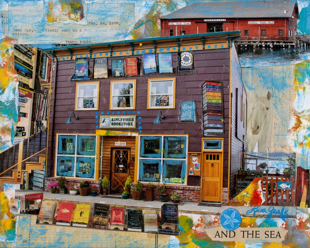 Whidbey Island Art Book Club Gift Coupeville Book Club Art Etsy