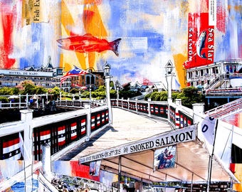 ROCHE HARBOR WELCOME Painting Print | San Juan Islands Artwork | Pacific Northwest Art