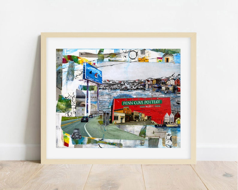 WHIDBEY ISLAND ART Print Coupeville Pottery Studio Coastal Mixed Media
