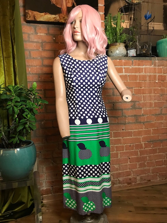 70s Polka Dot Pencil Dress