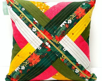 Kerst patchwork kussenhoes – Kerstsfeer