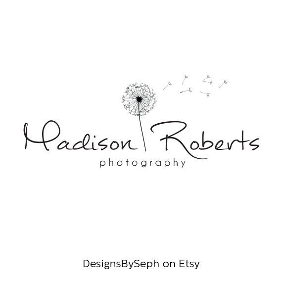 premade logo design photography watermark logo template etsy watermark designs