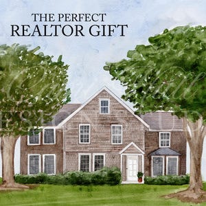 Realtor Closing Gift! Custom Home Watercolor **DIGITAL FILE**