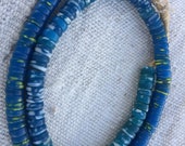 bohemian antique glass bead- Africa trade beads 22 quot X 7-8mm