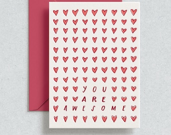 You Are Awesome // Letterpress Card
