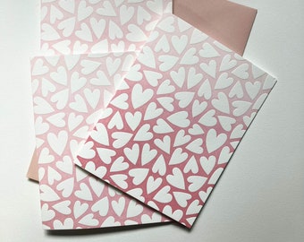 Ombre Hearts Love Notes // Letterpress Card Set