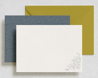 Floral Burst // Letterpress Notecard Set