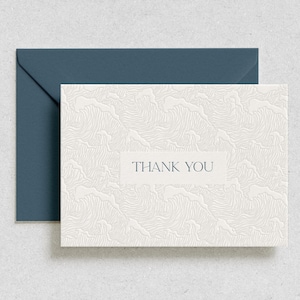 Vagues // Carte de remerciement typographique