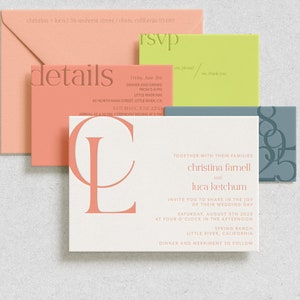 La muestra de Paula Suite / Invitación de boda tipográfica