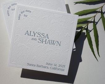 Waves || Letterpress Save the Date